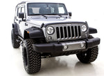 Lund 07-17 Jeep Wrangler Fx-Flat Textured Elite Series Fender Flares w/SS Bolts - Black (4 Pc.)