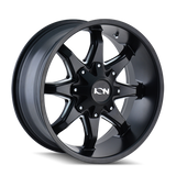 ION Type 181 20x12 / 5x127 BP / -44mm Offset / 87mm Hub Satin Black/Milled Spokes Wheel