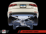 AWE Tuning Audi B9 A4 SwitchPath Exhaust Dual Outlet - Chrome Silver Tips (Includes DP and Remote)
