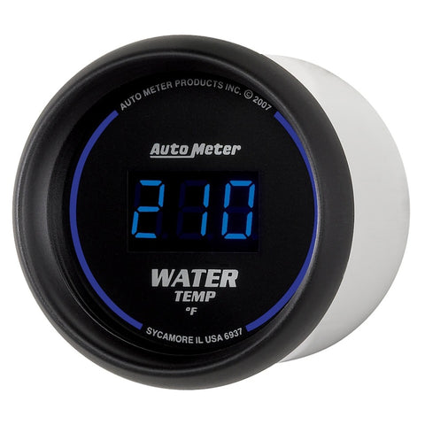 Autometer Cobalt Digital 52.4mm Black 0-300 deg F Water Temperature Gauge