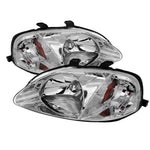 Xtune Honda Civic 99-00 Amber Crystal Headlights Chrome HD-JH-HC99-AM-C