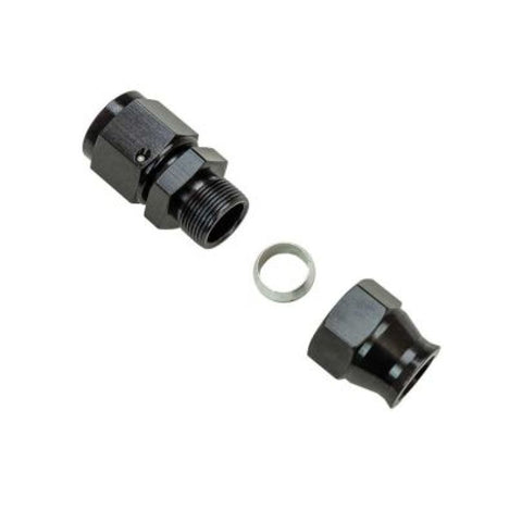 Moroso Aluminum Fitting Adapter 8AN Female to 1/2in Tube Compression - Black