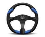 Momo Quark Steering Wheel 350 mm - Black Poly/Black Spokes