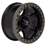 RBP 50R Cobra 17x9.0 5x114.3 BP / 5 BS 0mm Offset 78mm CB (Hub Centric) Black w/Bronze Ring Wheel