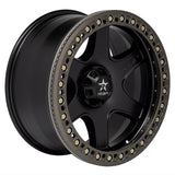 RBP 50R Cobra 20x9.0 5x114.3 BP / 5 BS 0mm Offset 78mm CB (Hub Centric) Black w/Bronze Ring Wheel