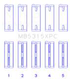 King 1992+ Mitsubishi 4G63/4G64 EVO I-IV (Size 0.026) Crankshaft Main Bearing Set (Set of 5)