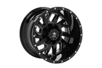 RBP 65R Glock 20x12 6x139.7 BP / 4.75 BS / -44mm Offset 108mm CB Gloss Black Machined Grooves Wheel