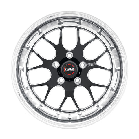 Weld S77 17x10.5 / 5x4.75 BP / 7.2in. BS Black Wheel (High Pad) - Black Single Beadlock MT