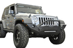 DV8 Offroad 07-18 Wrangler JK FS-18 Mid Length Steel Front Bumper w/ Fog Lights