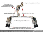 AWE Tuning Audi B8 A5 3.2L Touring Edition Exhaust System - Quad 90mm Slash Black Tips