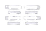 AVS 02-08 Dodge RAM 1500 (w/o Passenger Keyhole) Door Handle Covers (4 Door) 8pc Set - Chrome