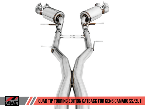 AWE Tuning 16-19 Chevy Camaro SS Non-Resonated Axle Back to Cat Back Conversion Kit