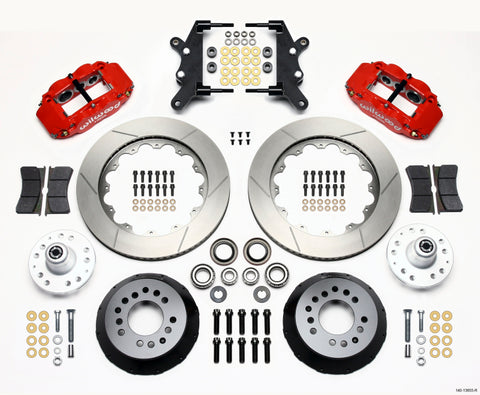 Wilwood Narrow Superlite 6R Front Hub Kit 14.00in Red 60-68 Ford / Mercury Full Size / Galaxie