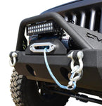 DV8 Offroad 07-18 Jeep Wrangler JK/JL FS-15 Steel Stubby Front Bumper w/ Fog Lights