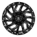 RBP 65R Glock 20x10 5x114.3 BP / 5 BS / -12mm Offset 78mm CB Gloss Black w/Machined Grooves Wheel
