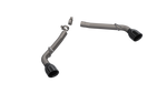 QTP 10-13 Chevrolet Camaro SS 6.2L 304SS Eliminator Muffler Delete Axle Back Exhaust w/4.5in Blk Tip