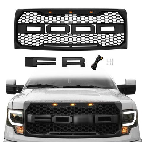 Raptor Style Grill 09-14 F150 with LEDs