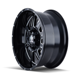 Mayhem 8100 Monstir 17x9 / 8x165.1 BP / -12mm Offset / 130.8mm Hub Black w/ Milled Spokes Wheel