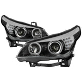 Spyder 08-10 BMW 5-Series E60 (HID Models Only) Projector Headlights - Black PRO-YD-BMWE6008-HID-BK