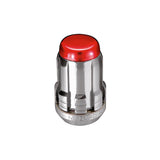 McGard SplineDrive Lug Nut (Cone Seat) M12X1.5 / 1.24in. Length (Box of 50) - Red Cap (Req. Tool)