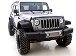 Lund 07-17 Jeep Wrangler Fx-Flat Textured Elite Series Fender Flares w/SS Bolts - Black (4 Pc.)