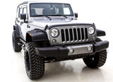 Lund 07-17 Jeep Wrangler Fx-Flat Textured Elite Series Fender Flares w/SS Bolts - Black (4 Pc.)