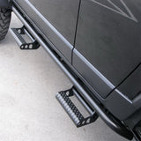 N-Fab RKR Step System 04-06 Jeep Wrangler Unlimited TJ 2DR - Full Length - Tex. Black - 1.75in