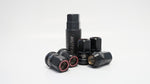 Muteki HR38 Open End Lug Nuts 12x1.50 Black Chrome / Red Ring