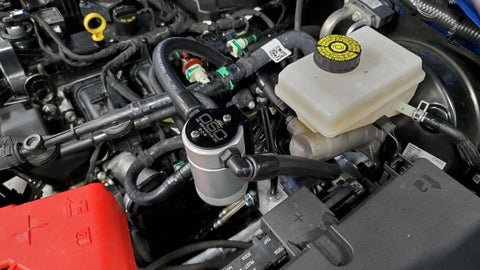 J&L 21-21.5 Ford Bronco 2.3L Ecoboost Passenger Side 3.0 Oil Separator - Clear Anodized