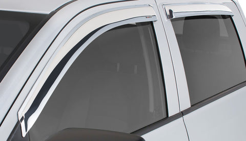 Stampede 2002-2006 Cadillac Escalade EXT Tape-Onz Sidewind Deflector 4pc - Chrome
