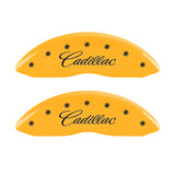 MGP 4 Caliper Covers Engraved F & R Cadillac Yellow Finish Black Char 2004 Cadillac Escalade EXT