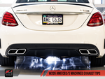 AWE Tuning Mercedes-Benz AMG C63 Machined Exhaust Tips - Chrome Silver