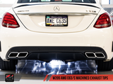 AWE Tuning Mercedes-Benz AMG C63 Machined Exhaust Tips - Chrome Silver