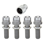 McGard Wheel Lock Bolt Set - 4pk. (Radius Seat) M14X1.5 / 19mm Hex / 35.4mm Shank Length - Chrome