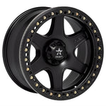 RBP 50R Cobra 17x9.0 5x114.3 BP / 5 BS 0mm Offset 78mm CB (Hub Centric) Black w/Black Ring Wheel