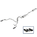 Ford Racing 15-18 F-150 5.0L Cat-Back Sport Exhaust System - Rear Exit Carbon Fiber Tips