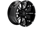 RBP 94R 22x12 8x170 BP / 4.75 BS -44mm Offset 129mm CB (Hub Centric) Black w/Chrome Inserts Wheel