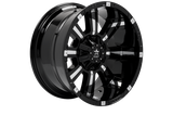 RBP 94R 22x12 8x170 BP / 4.75 BS -44mm Offset 129mm CB (Hub Centric) Black w/Chrome Inserts Wheel