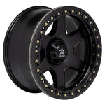RBP 50R Cobra 17x9.0 5x114.3 BP / 5 BS 0mm Offset 78mm CB (Hub Centric) Black w/Black Ring Wheel