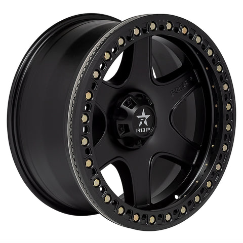 RBP 50R Cobra 18x9.0 5x127 BP / 5.5 BS 10mm Offset 78mm CB (Hub Centric) Black w/Black Ring Wheel
