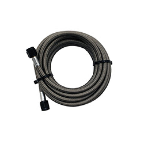 Snow Performance 15ft Braided Stainless Line (Black) w/ -4AN Fittings (15ft Only)