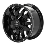 RBP 65R Glock 20x10 5x127/139.7 BP / 5.5 BS 0mm Offset 78mm CB (Hub Centric) Gloss Black Wheel
