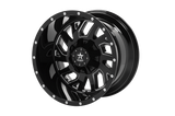 RBP 65R Glock 20x12 6x139.7 BP / 4.75 BS / -44mm Offset 108mm CB Gloss Black Machined Grooves Wheel