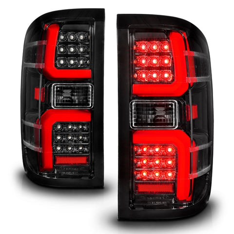 ANZO 15-19 Chevrolet Silverado 2500 HD/3500 HD LED Taillight w/ Sequential Black Housing/Clear Lens