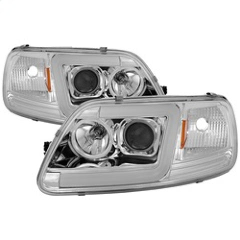 Spyder 97-03 Ford F-150 (After 6/1997) V2 Proj Headlights DRL LED - Chrm (PRO-YD-FF15097V2-LB-C)