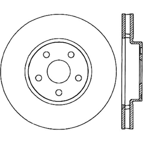 StopTech Sport Slotted (CRYO) 92-95 Toyota MR2 Front Left Slotted Rotor