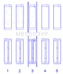 King Ford V8 351ci 5.8L 16v Cleveland Crankshaft Main Bearing Set (Set of 5)