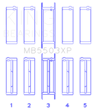 King Ford V8 351ci 5.8L 16v Cleveland Crankshaft Main Bearing Set (Set of 5)