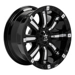 RBP 94R 20x10 6x135 BP / 5.5 BS 0mm Offset 87mm CB (Hub Centric) Black w/Chrome Inserts Wheel