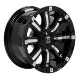 RBP 94R 20x10 6x135 BP / 5.5 BS 0mm Offset 87mm CB (Hub Centric) Black w/Chrome Inserts Wheel
